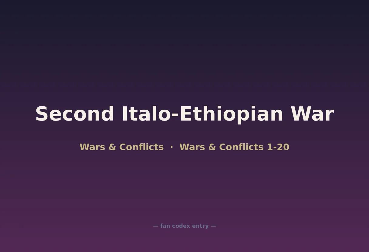 Second Italo-Ethiopian War